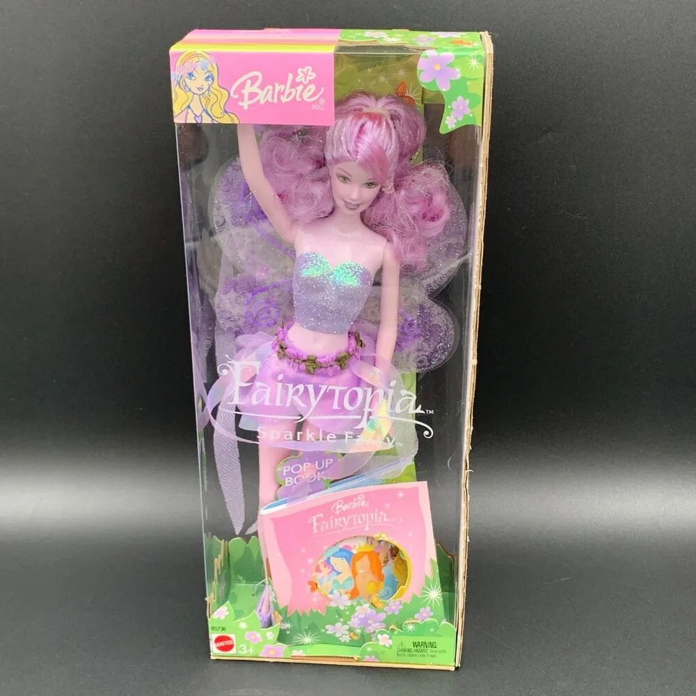 Barbie 2003 Fairytopia Purple Sparkle Fairy Mattel 3+ H2726 NRFB - Picture 1 of 14